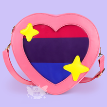 Load image into Gallery viewer, Bisexual Pride Heart Emoji Ita Bag