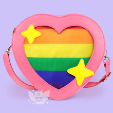 Load image into Gallery viewer, LGBT+ Rainbow Pride Heart Emoji Ita Bag