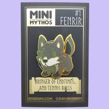 Load image into Gallery viewer, MINI MYTHOS: Fenrir Hard Enamel Pin Chibi Wolf Norse Mythology