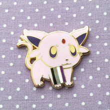 Load image into Gallery viewer, Espeon Asexual/Demisexual/Nonbinary Pride Flag Hard Enamel Pin