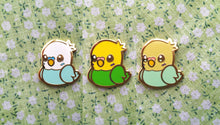 Load image into Gallery viewer, Budgie Chibi Bird Hard Enamel Pin Parrot Parrotlet Budgerigar Borb
