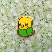 Load image into Gallery viewer, Budgie Chibi Bird Hard Enamel Pin Parrot Parrotlet Budgerigar Borb
