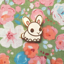 Load image into Gallery viewer, MINI MYTHOS: Jade Hare Hard Enamel Glow in the Dark Pin Chibi Rabbit Bunny Mythology