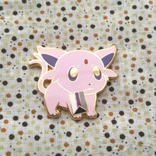 Load image into Gallery viewer, Espeon Asexual/Demisexual/Nonbinary Pride Flag Hard Enamel Pin