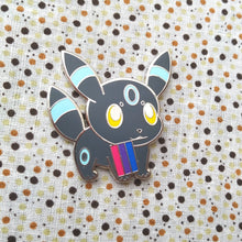 Load image into Gallery viewer, Umbreon Nonbinary/Asexual/Bisexual Pride Flag Hard Enamel Pin