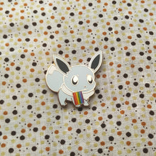 Load image into Gallery viewer, Eevee Rainbow/Intersex Pride Flag Hard Enamel Pin
