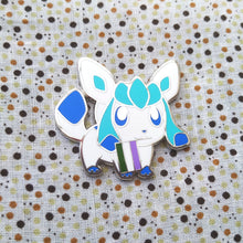 Load image into Gallery viewer, Glaceon Pansexual/Bisexual/Genderqueer Pride Flag Hard Enamel Pin