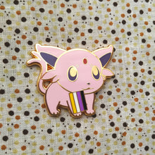 Load image into Gallery viewer, Espeon Asexual/Demisexual/Nonbinary Pride Flag Hard Enamel Pin