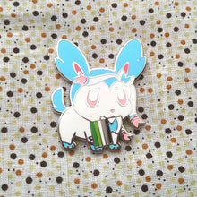 Load image into Gallery viewer, Sylveon Transgender/Lesbian/Aromantic Pride Flag Hard Enamel Pin