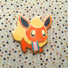 Load image into Gallery viewer, Flareon Lesbian/Transgender/Aromantic Pride Flag Hard Enamel Pin
