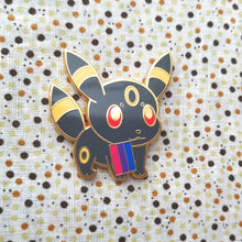 Load image into Gallery viewer, Umbreon Nonbinary/Asexual/Bisexual Pride Flag Hard Enamel Pin