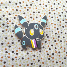 Load image into Gallery viewer, Umbreon Nonbinary/Asexual/Bisexual Pride Flag Hard Enamel Pin