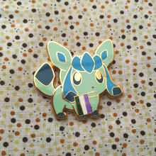 Load image into Gallery viewer, Glaceon Pansexual/Bisexual/Genderqueer Pride Flag Hard Enamel Pin
