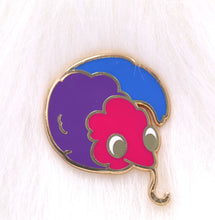Load image into Gallery viewer, Worm on a String Bisexual Pride Enamel Pin