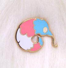 Load image into Gallery viewer, Worm on a String Transgender Pride Enamel Pin