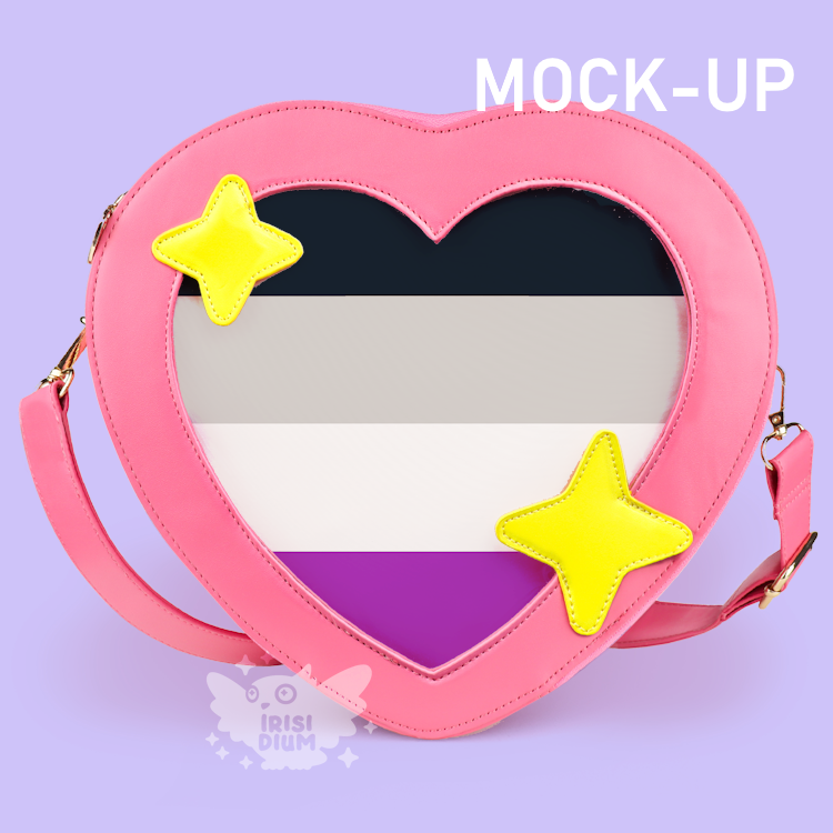 PREORDER Asexual Pride Heart Emoji Ita Bag