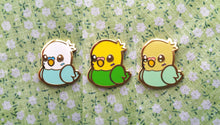 Load image into Gallery viewer, Budgie Chibi Bird Hard Enamel Pin Parrot Parrotlet Budgerigar Borb
