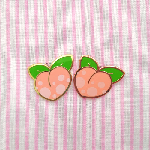 Pecha Berry Pokemon Hard Enamel Mini Pin | Pink Peach Cute Kawaii
