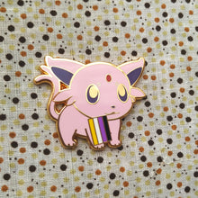 Load image into Gallery viewer, Espeon Asexual/Demisexual/Nonbinary Pride Flag Hard Enamel Pin
