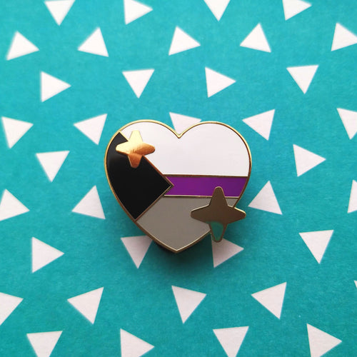 PRIDE Demisexual Sparkling Heart Emoji Enamel Pin