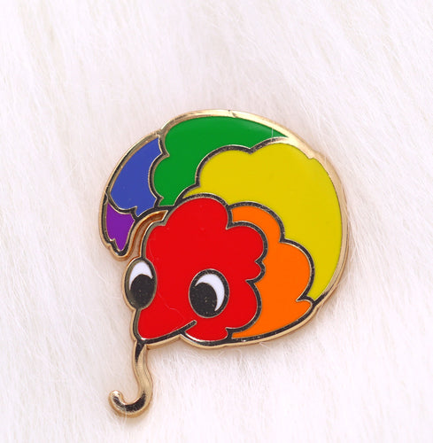 Worm on a String LGBT+ Pride Enamel Pin