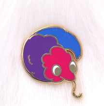 Load image into Gallery viewer, Worm on a String Bisexual Pride Enamel Pin

